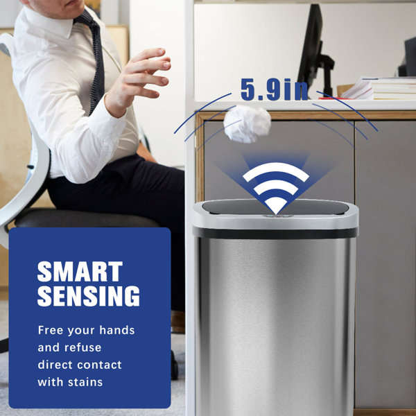 FDW 13 Gallons Motion Sensor Trash Can & Reviews Wayfair